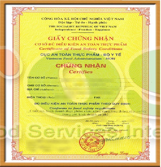 Đăng ký cấp giấy chứng nhận đủ điều kiện an toàn thực phẩm
