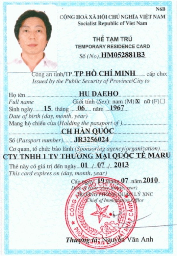 Hướng dẫn xin thẻ tạm trú cho người nước ngoài đang làm việc tại Thanh Hóa