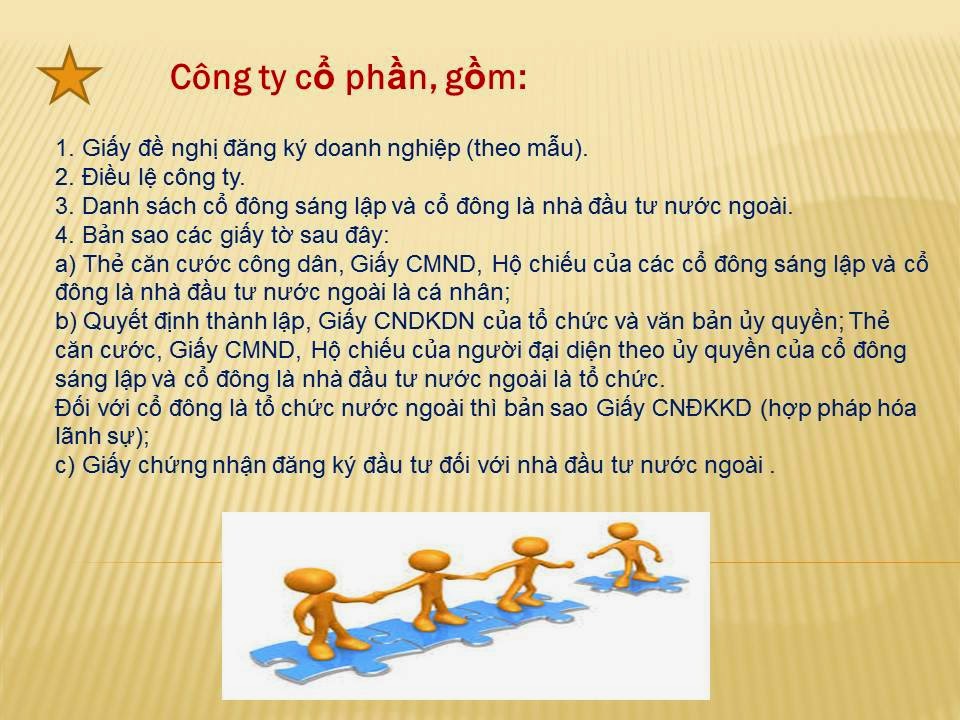 Hồ sơ đăng ký doanh nghiệp của công ty cổ phần